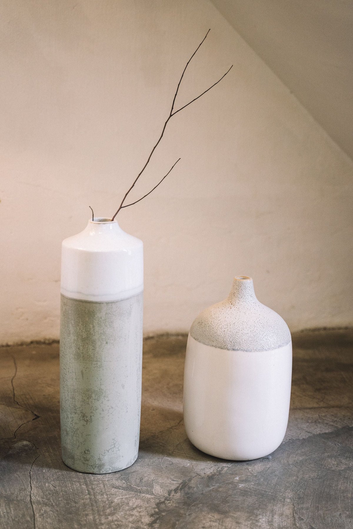 Sculptural ceramic vases